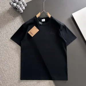 High Quality Burberry Short Sleeves Black Cotton Pure Spring Autumn