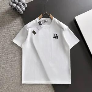 Super Clone AAA Dior Short Sleeves White Cotton Pure Wool Spring Autumn Embroidery