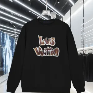 Designer Louis Vuitton Long-Sleeved Ash Cotton Pure Winter