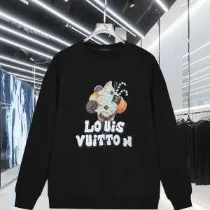 High Quality Louis Vuitton Long-Sleeved Ash Cotton Pure Winter 3D Logo