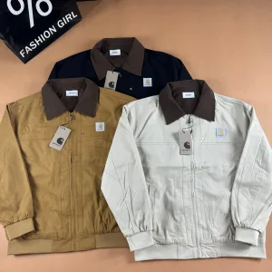 Designer Luxury Carhartt Outerwear Ash Cotton Pure Spring Autumn