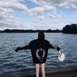 Designer Luxury Chrome Hearts Sweatshirt Red Double-Sided Fabric Winter