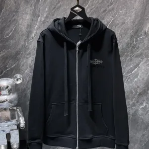 Super Clone Chrome Hearts Hoodie Black Winter