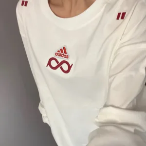 High Quality Designer Adidas Long-Sleeved T-Shirt Red Cotton Pure Spring Autumn Embroidery