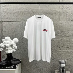Reps Chrome Hearts Short-Sleeved T-Shirt Black Cotton Spring Summer