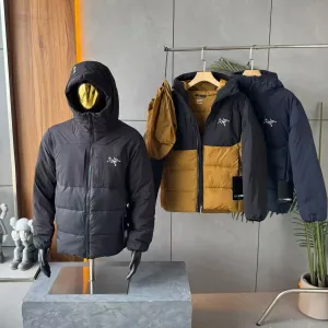 Luxury Archaeopteryx Jacket Red Feather Duck Down Nylon Adjustable Drawstring Down-Proof Fabric Embroidery