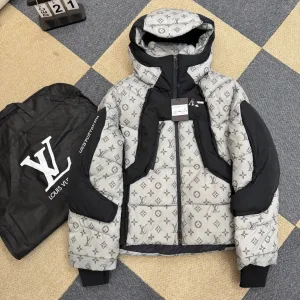 Designer High Quality Louis Vuitton Down Jacket Red Autumn Winter
