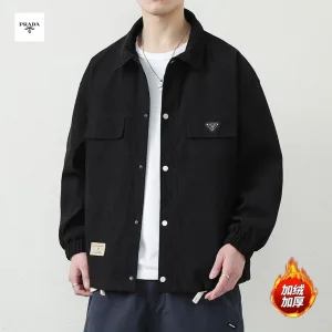 Super Clone Luxury Prada Coat Red Fleece