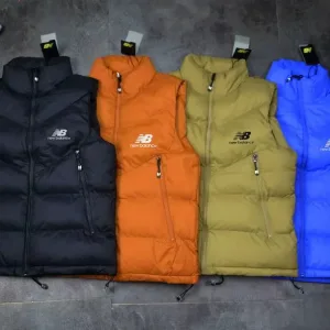 Luxury High Quality New Balance Vest Orange Cotton Down Polyester Fiber Fluffy Simple Design High-End Quality Autumn Winter