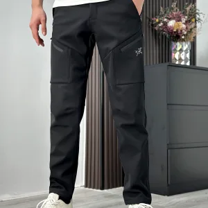 Luxury AAA Archaeopteryx Trousers Red Softshell Fabric Fleece Mesh Outdoor Functional Breathable Slim Fit Patch Adjustable Waistband Zippered Pocket