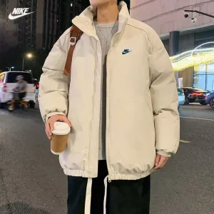 AAA Nike Cotton-Padded Coat Green Cotton Down Easy To Match Winter