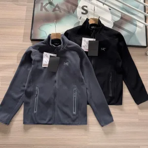 Luxury Archaeopteryx Outerwear Red Cotton Pure Fleece Running Urban Commuting Autumn Winter And Zippered Pocket