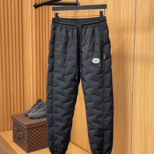 AAA Gucci Fleece Pants Red Duck Down Simple And Versatile Outdoor Windproof Winter Down-Proof Fabric