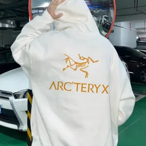 High Quality Archaeopteryx Hoodies Black Cotton Fleece Fabric Embroidery