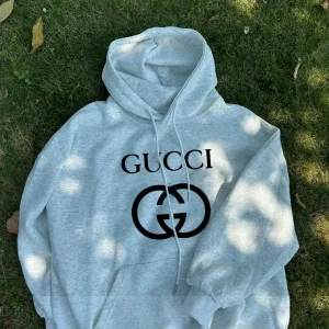 Designer AAA Gucci Hoodie Red Cotton Fleece Fabric