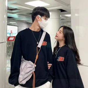 Reps Super Clone Balenciaga Sweatshirt Black Fleece Suede Autumn