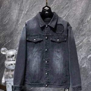 Luxury AAA Chrome Hearts Outerwear Ash Cotton Denim Autumn Embroidery