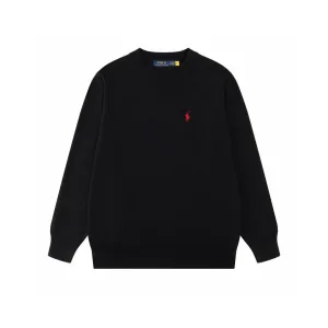 Super Clone Reps Ralph Lauren Sweater Red Cotton Pure Xinjiang Easy To Match Embroidery