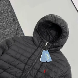 Designer Ralph Lauren Down Jacket Green Nylon Simple And Versatile Winter