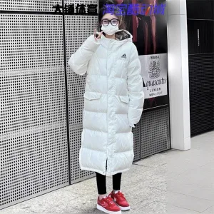 Luxury Adidas Down Jacket Red Cotton Duck Nylon Winter Down-Proof Fabric