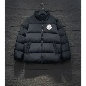 Designer Moncler Down Jacket Red Duck Nylon Fabric Winter Patch