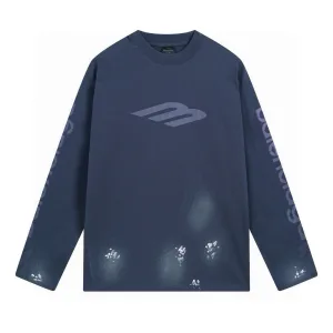 Reps Balenciaga Long-Sleeved Ash Cotton Pure Ribbed Fabric