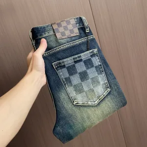 High Quality Designer Louis Vuitton Jeans Ash Denim Delicate And Soft To The Touch Winter