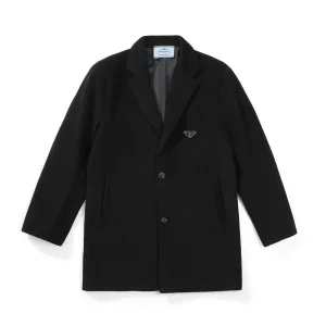AAA High Quality Prada Coats Red Wool Genuine Leather