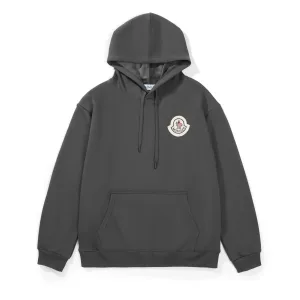 Luxury Moncler Hoodie Red Cotton Fleece Fabric