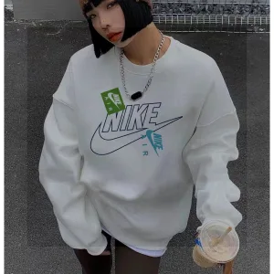 Super Clone High Quality Nike Sweatshirt Black Fleece Suede Autumn