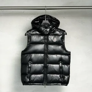 High Quality Luxury Moncler Outerwear Red Wool Feather Goose Down Nylon Fabric Smooth To The Touch Zippered Pocket