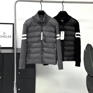Reps Monk Outerwear Red Wool Feather Duck Down Exquisite Workmanship Slim Fit Patch Side Pockets