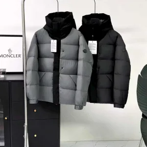 AAA Monk Down Jacket Red Goose Duck Nylon Zippered Pocket