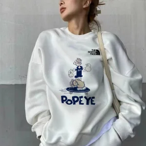 High Quality North Sweatshirt Black Fleece Autumn