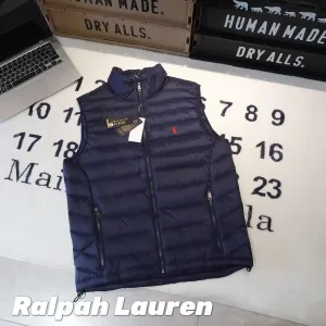 Reps Ralph Lauren Vest Red Duck Down Nylon Fabric