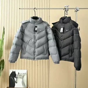 High Quality AAA Nike Cotton-Padded Coat Red Cotton Down Winter