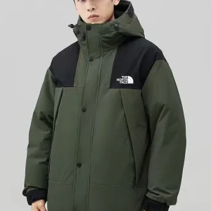 High Quality The North Face Down Jacket Red Cotton Simple Style Sports And Leisure Exquisite Tailoring