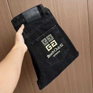 AAA Givenchy Jeans Ash Denim High-End Quality Winter Embroidery