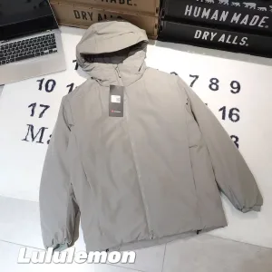 AAA Super Clone Lululemon Cotton-Padded Coat Green Cotton Nylon Fabric