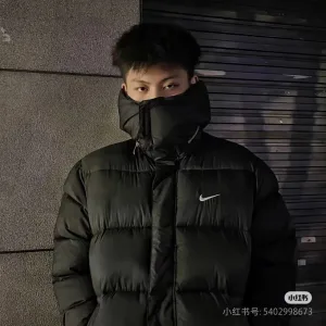 Designer Nike Jacket Black Duck Down Woven Fabric