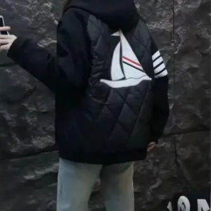 Super Clone Reps Thom Browne Outerwear Brown Cotton Down Street Style Autumn Winter