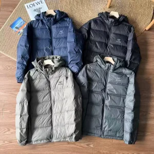 Super Clone Archaeopteryx Down Jackets Red Fleece Running Simple Design Daily Commute Autumn Winter And Clean Cut Side Pockets