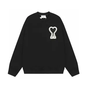 High Quality Reps Ami Sweatshirt Red Cotton Pure Patch