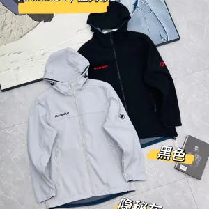 AAA Reps Mammut Coat Red Softshell Fabric Fleece Woven Air Layer Unrestricted Movement Light Hiking Spring Autumn Winter