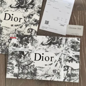 High Quality Designer Dior Shawl Red Cashmere Jacquard Winter