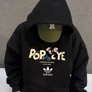 Reps Adidas Hoodie Red Cotton Fleece Fabric