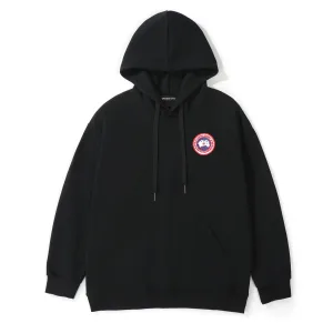 AAA Canada Goose Hoodie Red Cotton Fleece Fabric