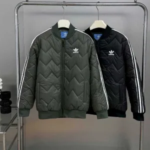 AAA Luxury Adidas Outerwear Red Cotton Silk Down Silky Smooth Autumn Winter