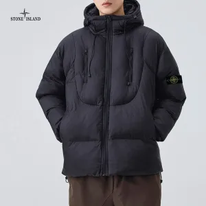 Super Clone AAA Stone Island Outerwear Red Cotton Down Woven Fabric Jacquard