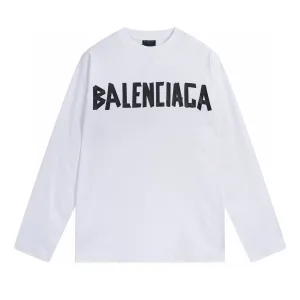 AAA Balenciaga Long-Sleeved Ash Cotton Embroidery